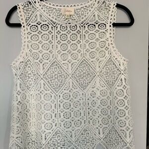 Delta Intricate White Lace Blouse